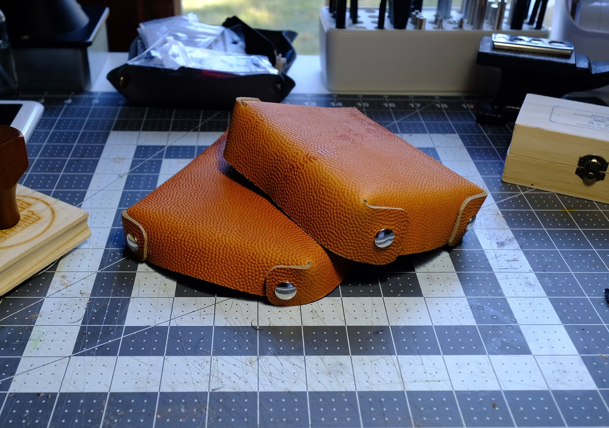 Basketball Leather Valet Tray Set