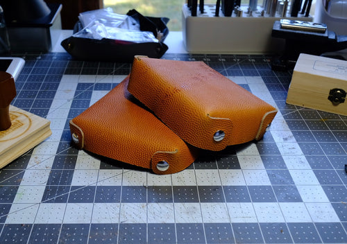 Basketball Leather Valet Tray Set